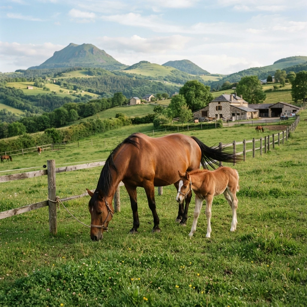 Élevage de chevaux au Les écuries de Montpensier, Broût-Vernet