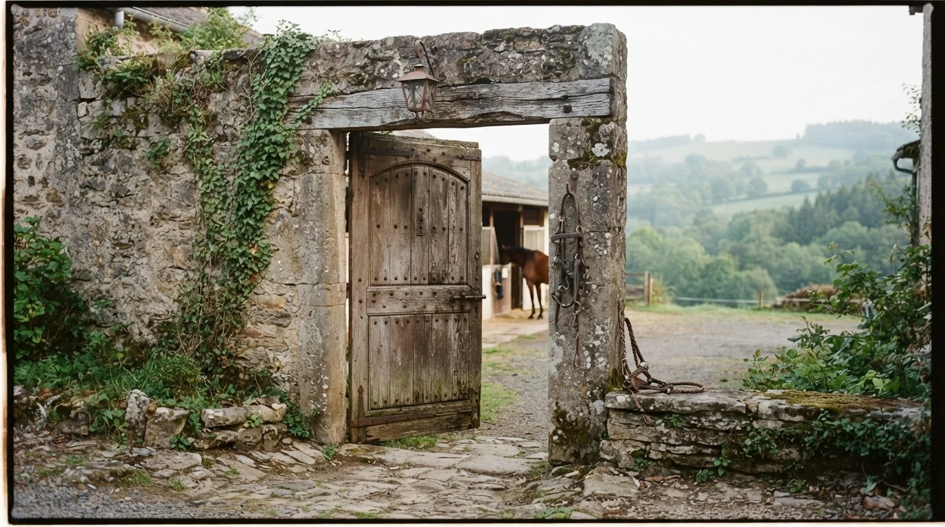 Entrée du Les écuries de Montpensier, centre équestre à Broût-Vernet