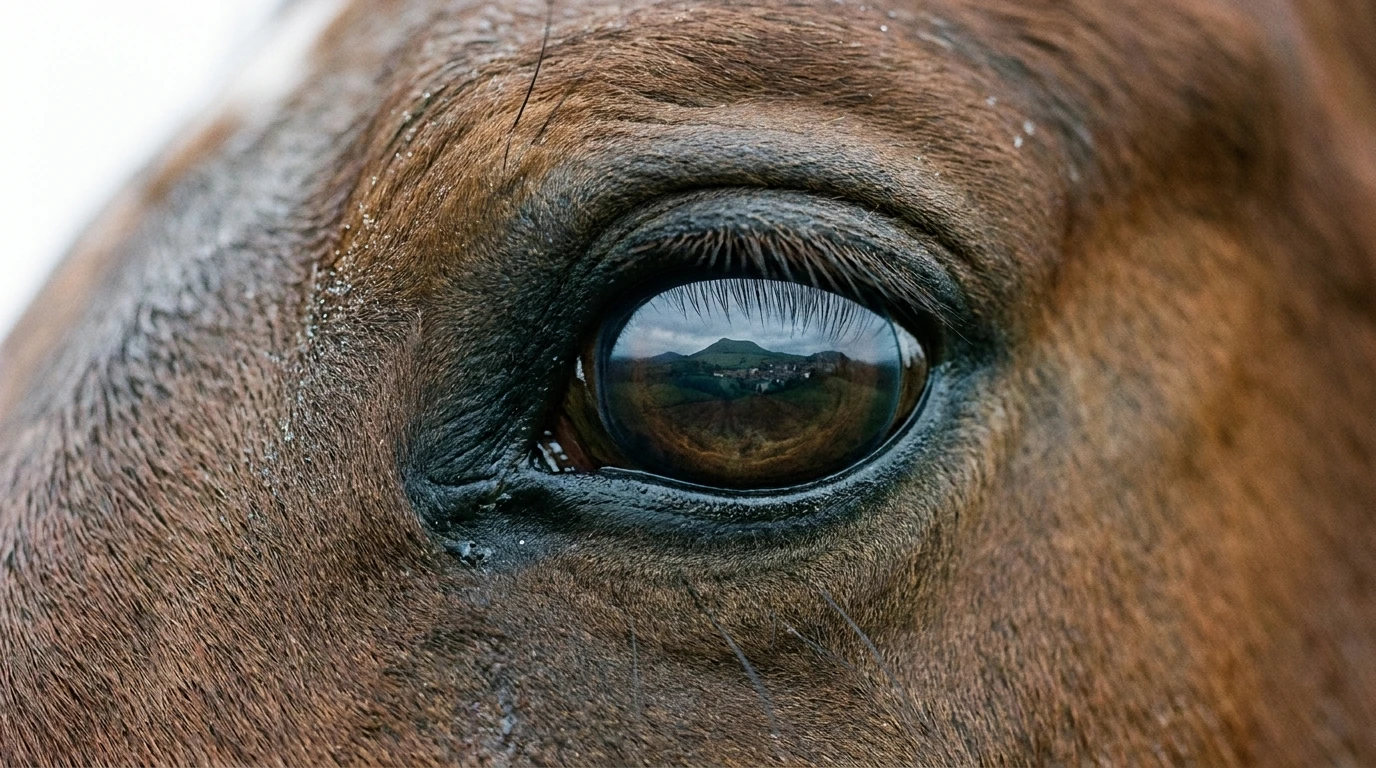 Un regard de cheval au Les écuries de Montpensier, Broût-Vernet